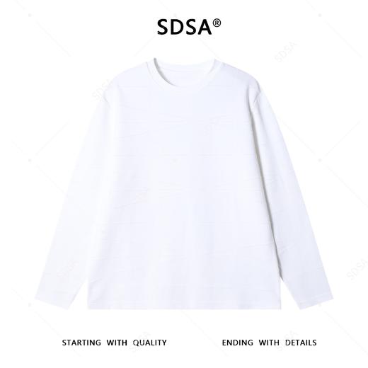 26T30152SDSA男士秋冬新款痞帅男装韩版简约纯色割破圆领长袖T恤时尚休闲 商品图0