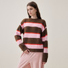 谜底圆领套头针织衫长袖2025年冬季新品宽松条纹亲肤女254MZ1906 商品缩略图0
