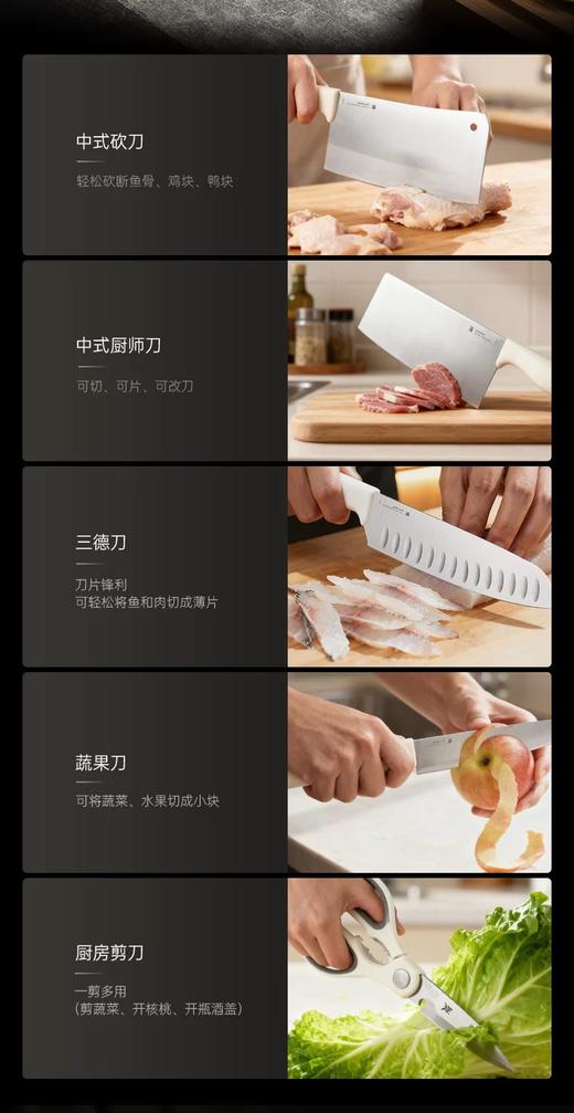 【6F】WMF  Cryo Shine刀具6件套（黑/白） 商品图4