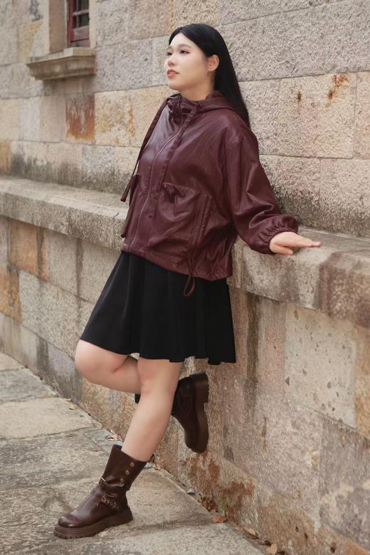 一周发货【2穿 棕色中筒靴】3-4cm跟高，34-43码！正码正拍！有薄绒和不加绒两款选择，鞋面皮面pu皮，鞋底pvc发泡材质，整体轻盈 商品图3