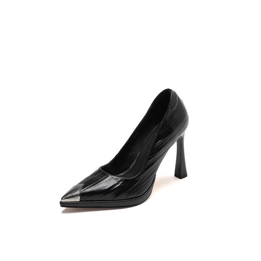 【预售5天】气质高跟鞋女秋新款金属尖头欧美性感牛皮细跟浅口单鞋工作鞋YSXY&YS7199 商品图4