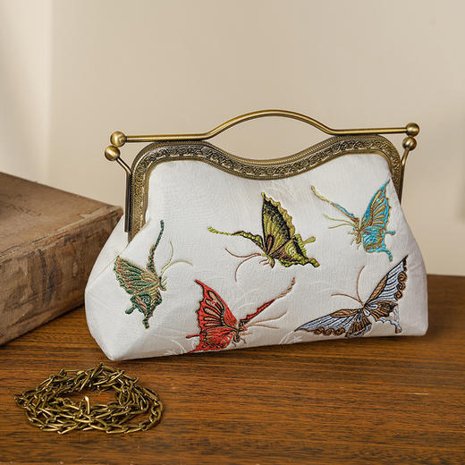 【蝶无歇】旗袍汉花手提贝壳包QB 商品图1