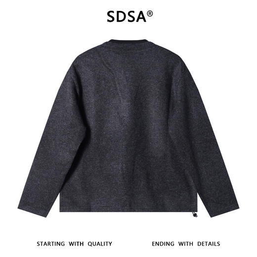 SDSA男士秋冬新款痞帅男装韩版撞色拼接圆领卫衣下摆松紧设计百搭 商品图5