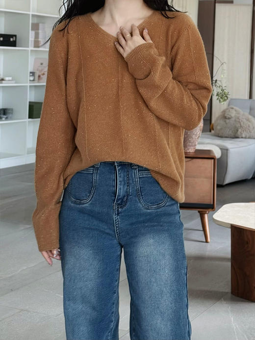 【v领金豆羊绒衫】品牌定制款  单穿内搭都很好看 不挑身材~ 商品图2