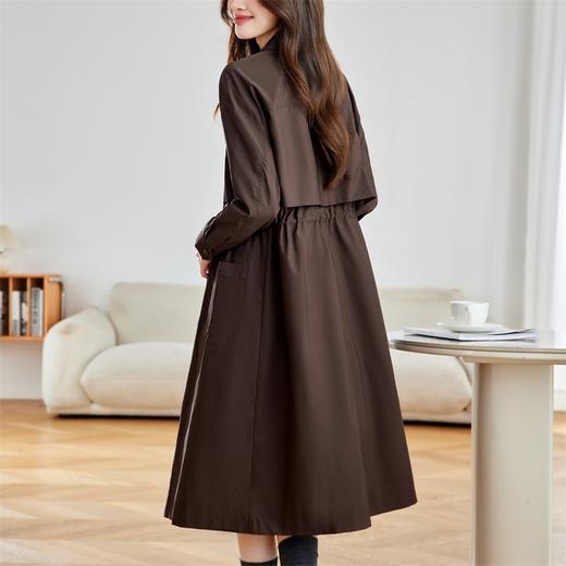 馥迦都市通勤机能松弛感中长款风衣外套 商品图4