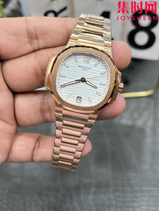 3K百达翡丽运动优雅系列 鹦鹉螺7118 全玫金白盘 女士腕表 324一体机 商品图2