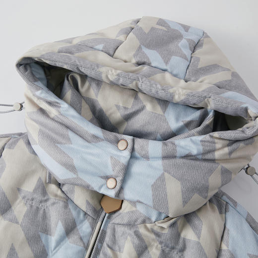 谜底花色羽绒服2025年冬季新品千鸟格时髦温暖亲肤女254MY1712 商品图3