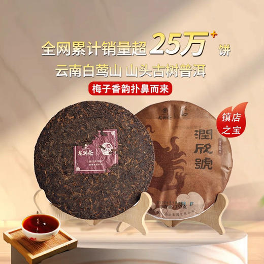 龙润丨润欣号熟茶  普洱熟茶 熟普 2025年 357g 饼茶 商品图0