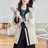 馥迦高级感撞色立领中长款风衣 商品缩略图2