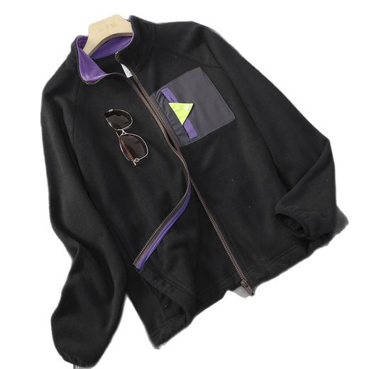 配色好看！2025男女同款云朵绒摇粒绒外套设计感撞色口袋保暖抓绒衣夹克！ 商品图4