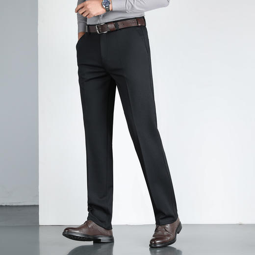 罗蒙秋冬休闲裤男士暖心系列爸爸装裤子四面高弹针织休闲裤耐磨不卡档长裤子 商品图3