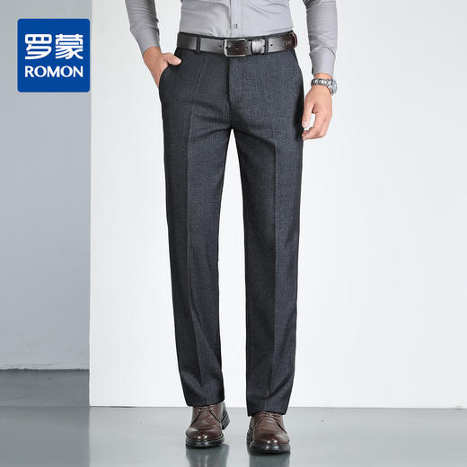 罗蒙秋冬休闲裤男士暖心系列爸爸装裤子耐磨宽松版型不掉裆通勤休闲长裤 商品图0