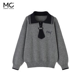 女装翻领配领带款毛衣-3131M5241031