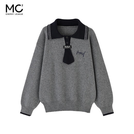 女装翻领配领带款毛衣-3131M5241031 商品图0