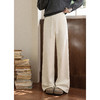 鹿向南「浪迹天涯」米白色休闲裤秋冬新款高腰显瘦阔腿裤垂感长裤 商品缩略图2