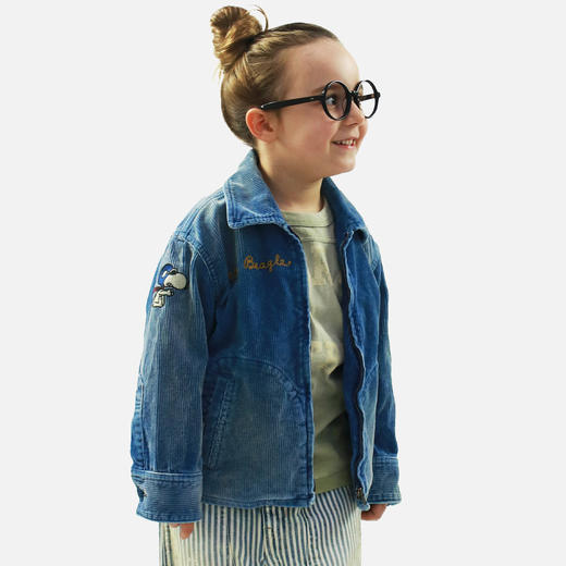 日本DD童装 DENIM DUNGAREE 靛蓝灯芯绒史努比夹克 商品图1
