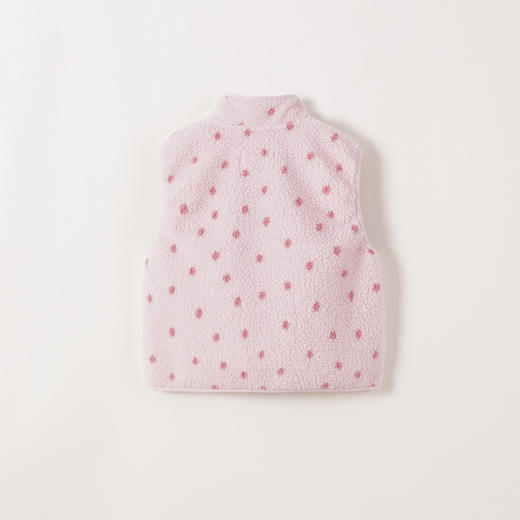 马克珍妮女童兔子波点温暖摇粒绒马甲2025年秋冬新款551578 商品图1