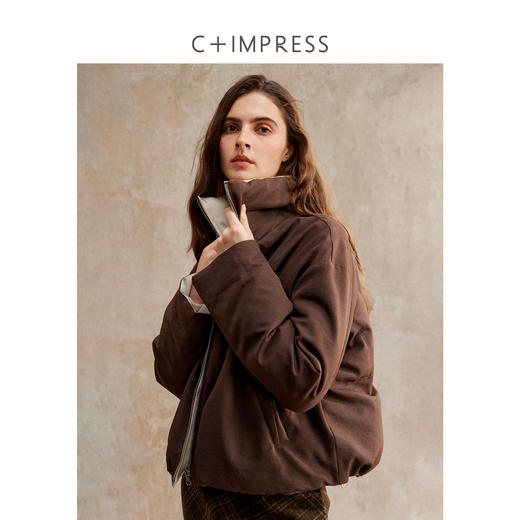 90白鹅绒设计感简约两穿鹅绒外套羽绒服YRF2504045 商品图1