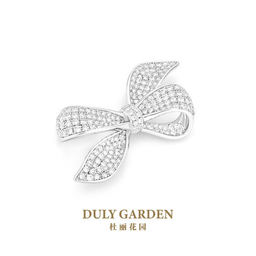 杜丽花园DULY GARDEN 法国高端设计胸针品牌白满镶蝴蝶结礼品配饰 11289ZW 商品图2