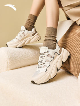 安踏萌爪鞋丨老爹鞋女鞋厚底增高秋冬潮流透气运动休闲鞋子122538880