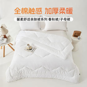 多喜爱 馨柔舒适亲肤被系列 春秋被/子母被（拉链款）hl【全棉提花】【加厚柔暖】【蓬松饱满】【立高工艺】A类 精致绗缝 包边工艺 厚度可选