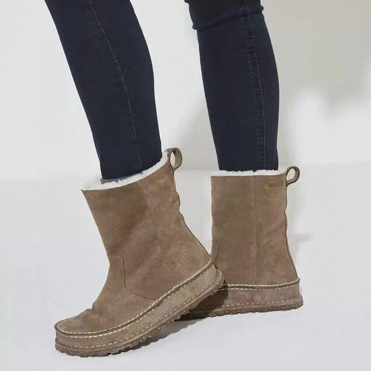 1023-2 巨舒适博肯中筒雪地靴 牧羊靴 牛反绒面 皮毛一体内里 巨好穿 首日包邮 商品图10