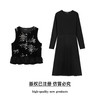 奢姿大码女装2025冬季胖妹妹时尚刺绣设计马甲搭百褶连衣裙套装9954953856 商品缩略图0