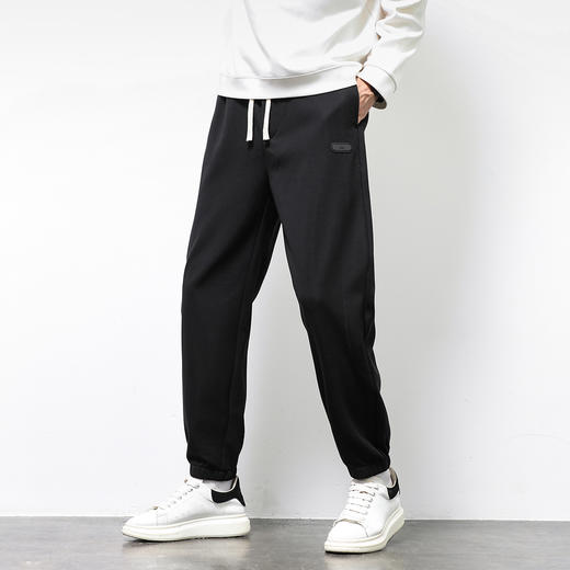 罗蒙冬季加绒舒适休闲裤卫裤宽松版型抽绳设计时尚百搭休闲长裤子 商品图2