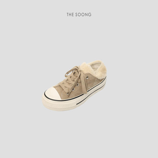THESOONG"毛绒帆布鞋"经典水洗牛反绒羊毛内里百搭帆布鞋WXZ8056 商品图1