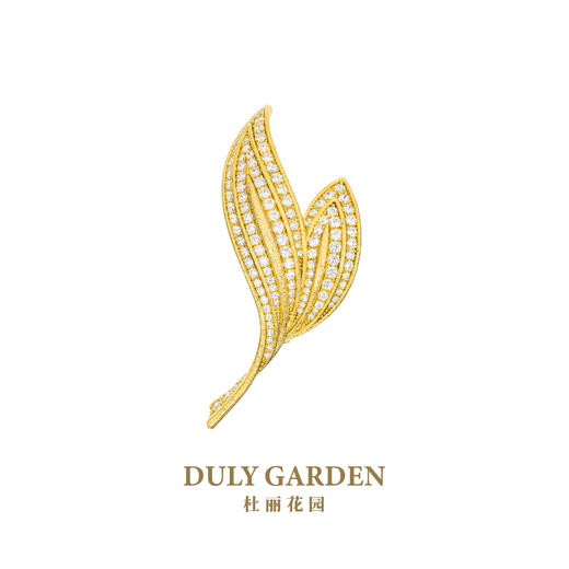 杜丽花园DULY GARDEN 法国高端设计胸针品牌金色叶子钻礼品配饰女 11287ZGO 商品图1