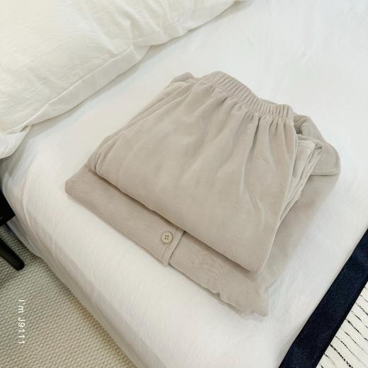 老米优品🎈3-5天。色系温柔治愈~ 宅家穿超chill！《暖暖绒加厚家居套装》澳毛绒光滑细腻，松弛温暖~ TZ251023A 商品图6