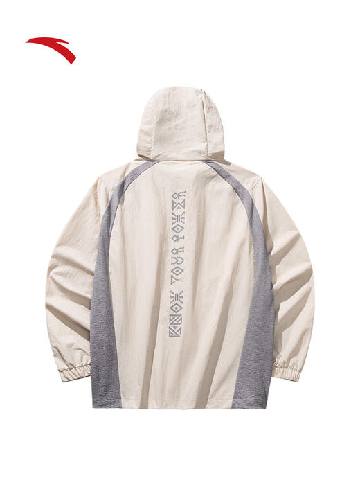 安踏欧文系列 男女同款新款宽松梭织外套休闲潮流运动上衣172531601 泥沙灰/尘末灰-1 商品图1