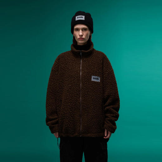 Napapijri 中性徽标贴片 Emin 混纺羊毛绒外套 棕色 NP0A4IG7WT1 商品图2