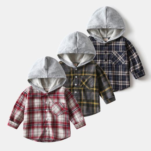 【69元起2件】全棉格子衬衫 2025新款可穿三季儿童纯棉磨毛长袖衬衫 商品图10