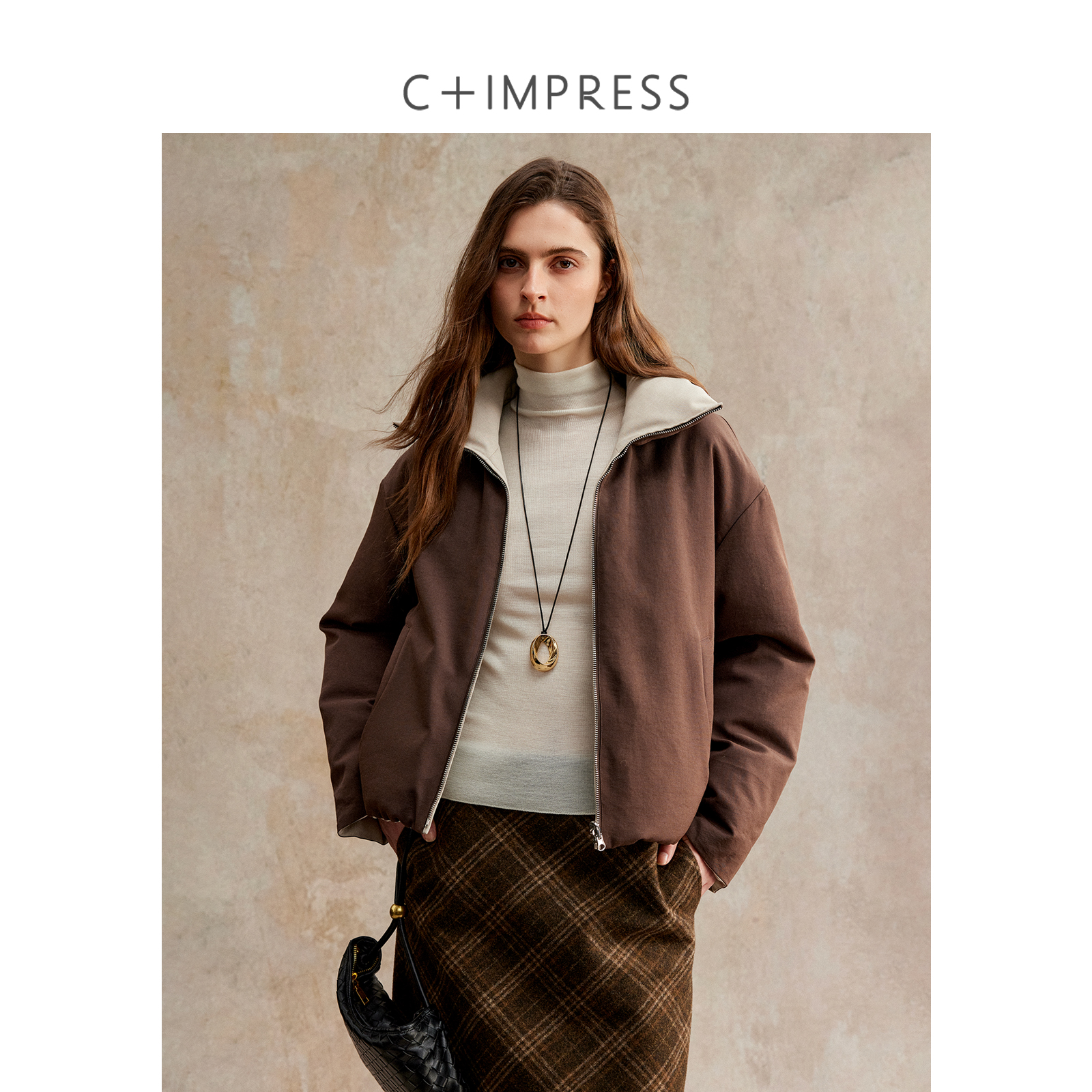 90白鹅绒设计感简约两穿鹅绒外套羽绒服YRF2504045