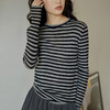 馥迦复古经典条纹修身针织衫 商品缩略图2