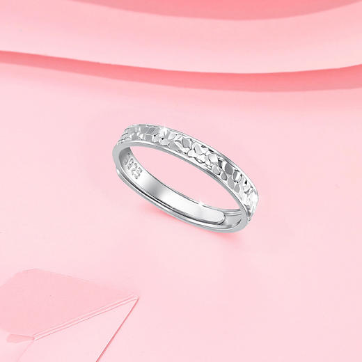 卡蒂罗KADER  闪光碎冰冰女戒 925银碎冰冰小众精致设计感可调节单戒 岁岁平安百搭亮晶晶恋爱约会告白 商品图2