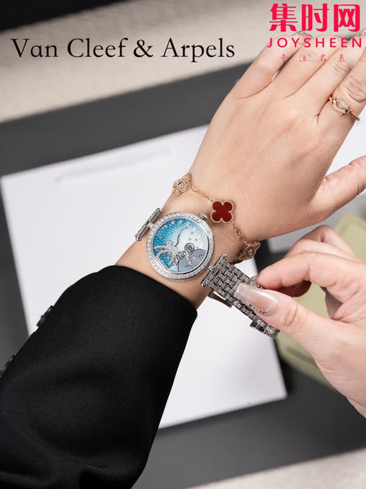 梵克雅宝新款诗意复杂功能系列 Lady Féerie女士石英腕表 象征喜悦与希望的仙子和芭蕾舞者 商品图1