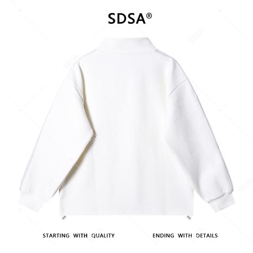 52092SDSA秋冬新款痞帅男装潮牌撞色肌理感立领卫衣下摆松紧设计百搭 商品图5