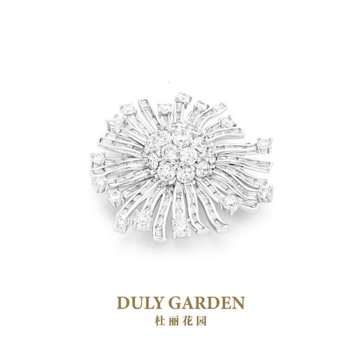 杜丽花园DULY GARDEN 法国高端设计胸针品牌白色满钻花礼品配饰女 11290ZW 商品图2