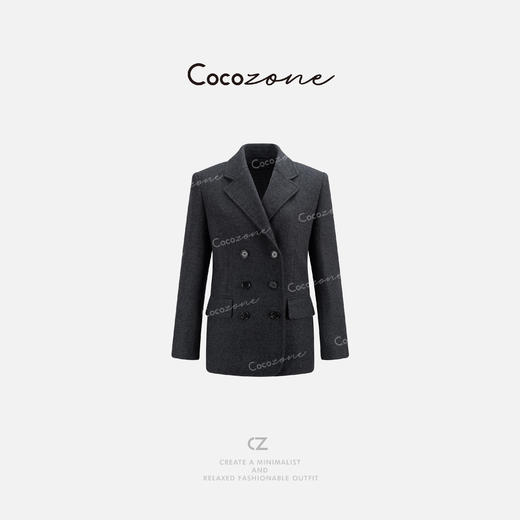 COCO ZONE 刘一一 “主推西服”绵羊毛混纺翻领外套 CD2A1881 商品图0
