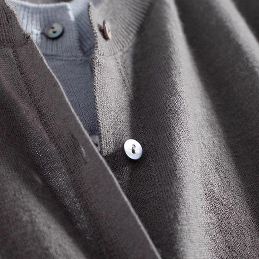 馥迦撞色百搭假两件针织开衫 商品图6