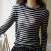 馥迦复古经典条纹修身针织衫 商品缩略图5