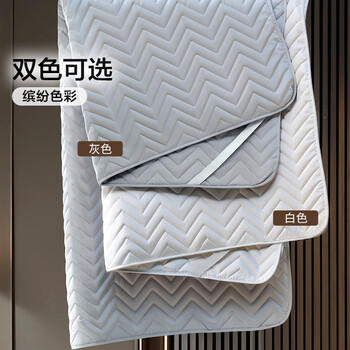 富安娜家纺床垫保护垫 可水洗A类大豆床褥可折叠榻榻米防脏褥1.2米床白 商品图3