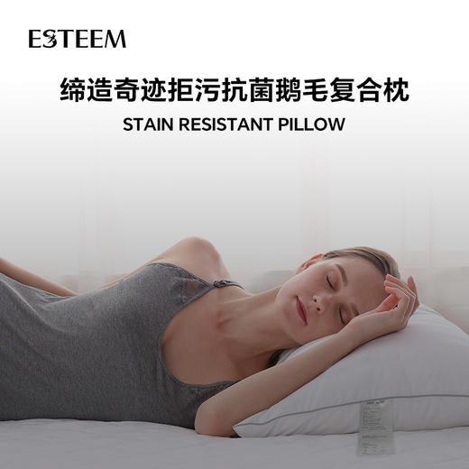 五星拒污抑菌鹅毛复合枕 商品图0