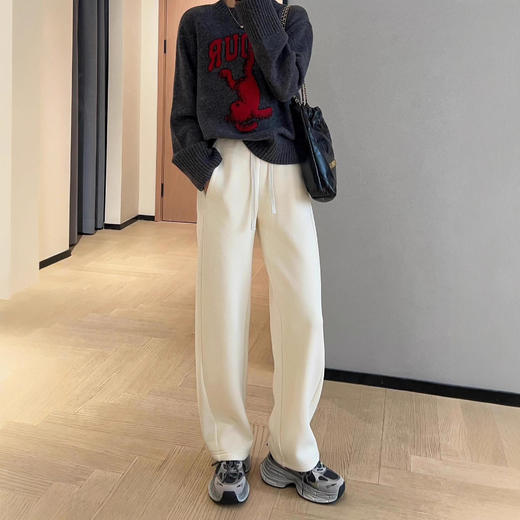 显瘦神裤！加绒加厚松紧高腰阔腿香蕉卫裤休闲裤女2025秋冬款！ 商品图2