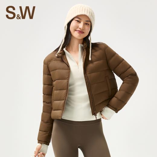 【sw速惟】立领正肩袖拉链女短款户外休闲保暖秋冬羽绒防泼水 1336 商品图0