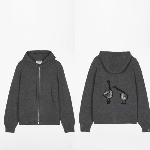 TB-S 大雁嵌花羊毛开衫 商品图0