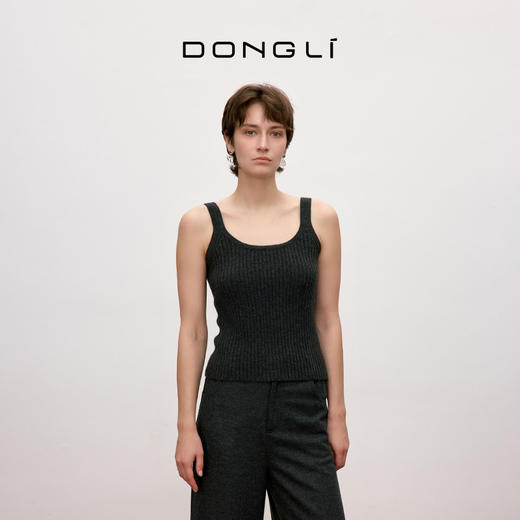 东黎 • 你本珍贵 万物共生-背心 山羊绒女士打底方领背心 5484 商品图4