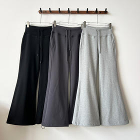 rare** al**散步系列宽腰螺纹可束脚喇叭卫裤8010301